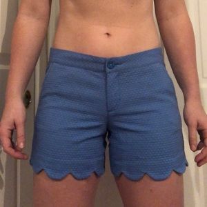 NWOT - Lilly Pulitzer Blue Scalloped Shorts